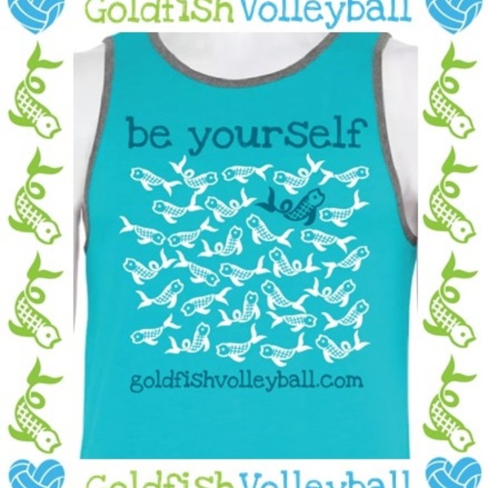 NWOT Be Yourself Goldfish Volleyball Tank